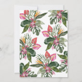 Tropisch kleurrijk huwelijk kaart (Achterkant)