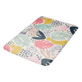 Tropisch kleurrijk lef- en blokkenpatroon badmat (Gekanteld)