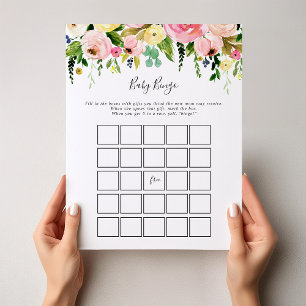 Tropisch kleurrijk najaar Baby Bingo Shower Game