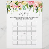 Tropisch kleurrijk najaar Baby Bingo Shower Game (Voorkant)