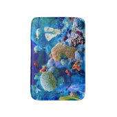 Tropisch kleurrijk onderzeese koraalrif badmat (Voorkant Verticaal)