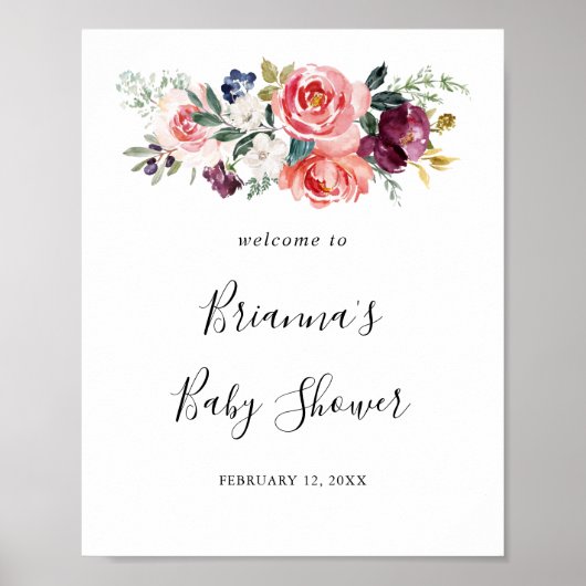 Tropisch kleurrijk zomerwelkom Baby shower Poster (Voorkant)