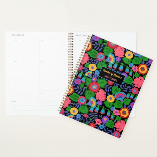 Tropisch kleurrijke bloemen Floral Summer Pattern Planner (Display)