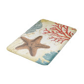 Tropisch kleurrijke Caribische Starfish en koraal Badmat (Gekanteld)