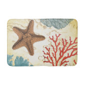 Tropisch kleurrijke Caribische Starfish en koraal Badmat (Voorkant)