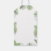 Tropisch Koala Green Monstera Bedankt Gift Label Cadeaulabel (Achterkant)