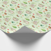 Tropisch kokosgleufpatroon cadeaupapier (Hoek)