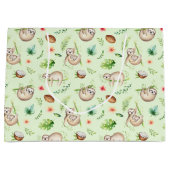 Tropisch kokosgleufpatroon groot cadeauzakje (Voorkant)