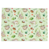 Tropisch kokosgleufpatroon groot cadeauzakje (Achterkant)