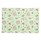 Tropisch kokosgleufpatroon kussensloop (Achterkant-Links)