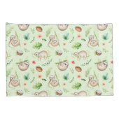 Tropisch kokosgleufpatroon kussensloop (Achterkant-Rechts)