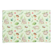 Tropisch kokosgleufpatroon kussensloop (Voorkant-Rechts)