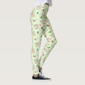 Tropisch kokosgleufpatroon leggings (Rechts)
