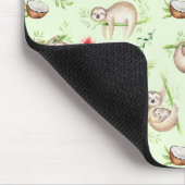 Tropisch kokosgleufpatroon muismat (Hoek)