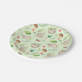 Tropisch kokosgleufpatroon papieren bordje (Gekanteld)