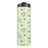 Tropisch kokosgleufpatroon thermosbeker (Voorkant)