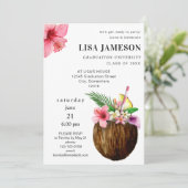 Tropisch kokosnoot Afstuderen V2 Kaart (Staand voorkant)