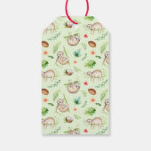 Tropisch kokosslot patroon cadeaulabel (Achterkant)