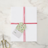 Tropisch kokosslot patroon cadeaulabel (Met Touw)