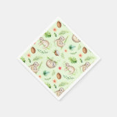 Tropisch kokosslot patroon servet (Hoek)