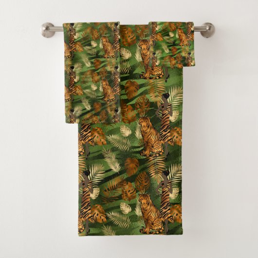 Tropisch koperen groene goudtijger bad handdoek (Insitu)