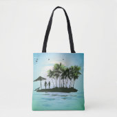 tropisch, koppel, eiland, jong koppel, ontspannen tote bag (Voorkant)