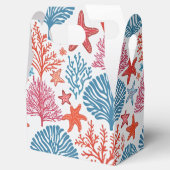Tropisch koraal en zeesterren patroon bedankdoosjes (Geopend)