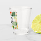 Tropisch koraal Floral Bachelorette Shot Glas (Rechts)