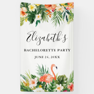 Tropisch koraal Floral Bachelorette Spandoek