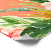 Tropisch koraal in penseel, penseel poster (Hoek)