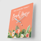 Tropisch koraal in penseel, penseel vierkante klok (Hoek)