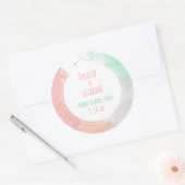 Tropisch koraal Neo Mint Wedding Envelope zegels (Envelop)
