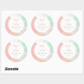 Tropisch koraal Neo Mint Wedding Envelope zegels (Vel)