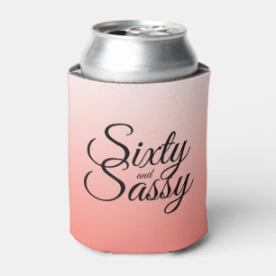 Tropisch koraal Ombre 60 en Sassy 60th Birthday Blikjeskoeler