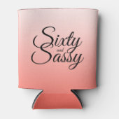 Tropisch koraal Ombre 60 en Sassy 60th Birthday Blikjeskoeler (Voorkant)