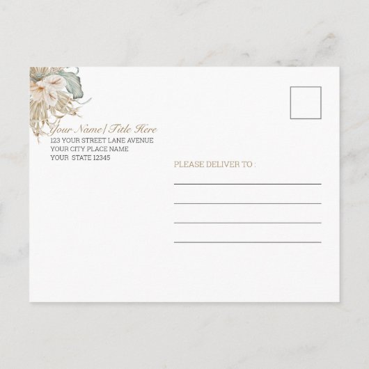 Tropisch koraal Roos Floral Moederdag Uitnodiging Briefkaart (Achterkant)