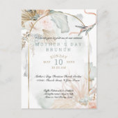 Tropisch koraal Roos Floral Moederdag Uitnodiging Briefkaart (Voorkant)