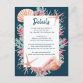 Tropisch koraalrif | Beach Weddenschap Details Informatiekaartje (Voorkant)