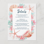 Tropisch koraalrif | Beach Weddenschap Details Informatiekaartje (Voorkant)