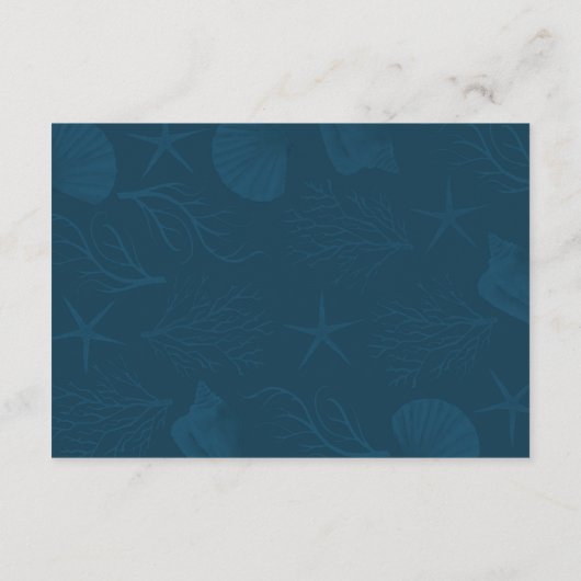 Tropisch koraalrif | Beach Weddenschap Reception Informatiekaartje (Achterkant)