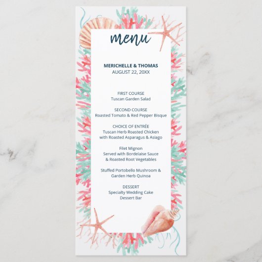 Tropisch koraalrif | In het kader van het Zee huwe Menu (Voorkant)