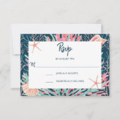 Tropisch koraalrif | In het kader van het Zee huwe RSVP Kaartje (Voorkant)