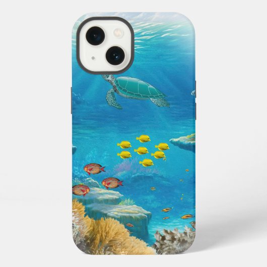 Tropisch koraalrif iPhone hoesje (Achterkant)