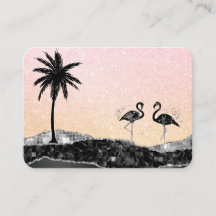 *~* Tropisch kristal Agate Palm Tree Flamingo