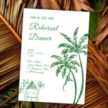 Tropisch Kust Retro Strand Rehearsal Dinner