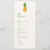 Tropisch Kustbruiloftsdiner met Ananas Menu (Voorkant)