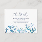 Tropisch kustgeboraal Zee — Details invullen Informatiekaartje (Voorkant)