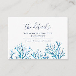 Tropisch kustgeboraal Zee — Details invullen Informatiekaartje