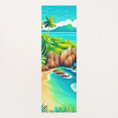 Tropisch Kustgeluk Design Yogamat (Achterkant)