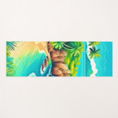 Tropisch Kustgeluk Design Yogamat (Voorkant (horizontaal))